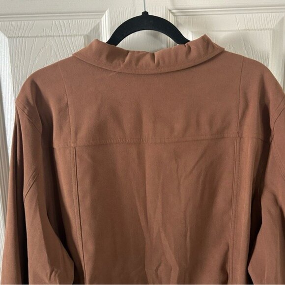 Islander Brown Collared Button Down Long Sleeve Shirt NWT 2X Plus Size READ - Picture 14 of 16